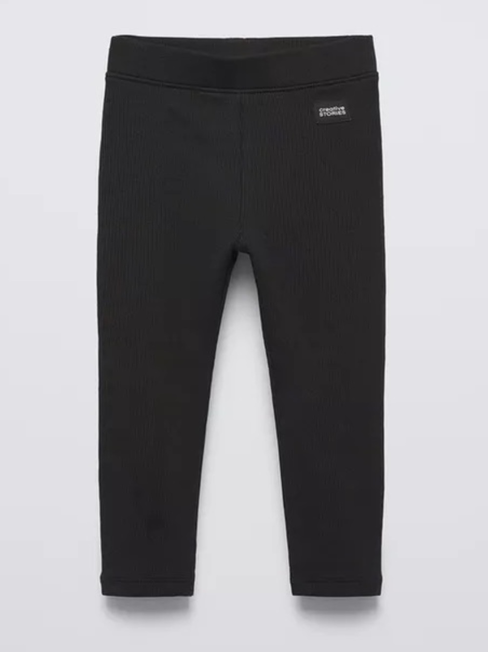Zara LABEL DETAIL RIBBED LEGGINGS